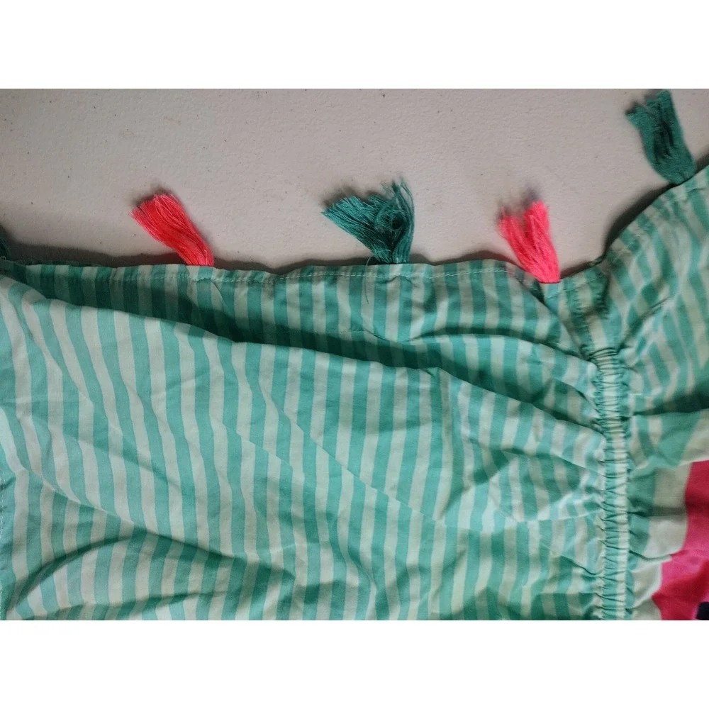Cat & Jack Girls XS (4/5)‎ Watermelon Cover-Up Tassel Trim Beach Pool